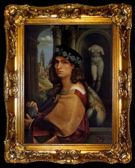 framed  CAPRIOLO, Domenico Portrait of a man, ta009-2